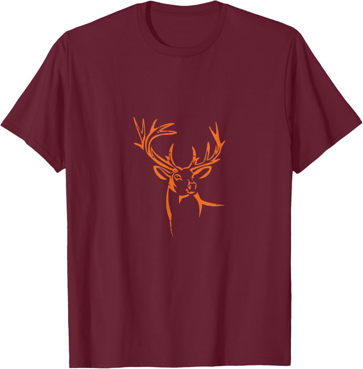Deer Hunting Big Buck Antlers Deer Horns Hunting T-Shirt - T-Shirt | Maroon