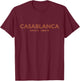 Morocco City Coordinates - Casablanca T-Shirt - T-Shirt | Maroon