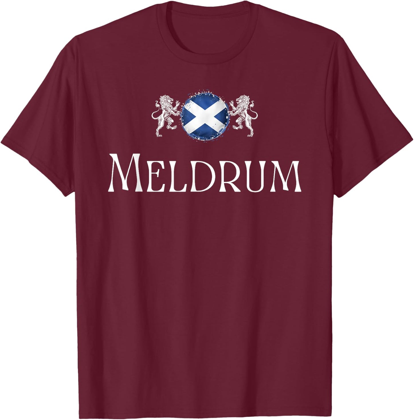 Meldrum Clan Scottish Family Name Scotland Heraldry T-Shirt - T-Shirt | Maroon