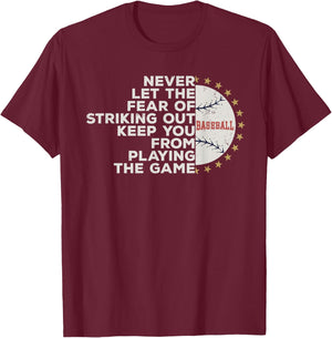 Baseball Distress sayings vintage funny baseball player fan T-Shirt - T-Shirt | Maroon