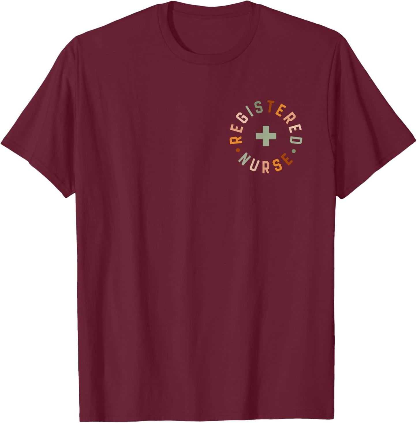 Retro Vintage Registered Nurse Stethoscope Nursing RN Staff T-Shirt - T-Shirt | Maroon