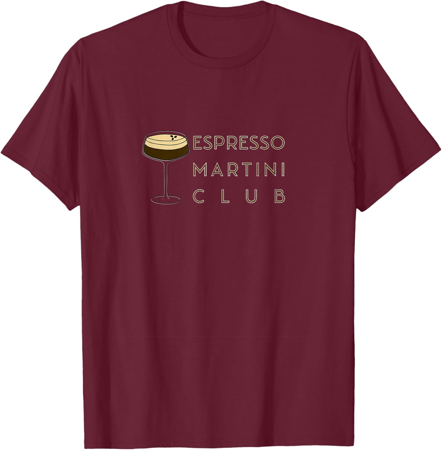 Espresso Martini Club T-Shirt - T-Shirt | Maroon