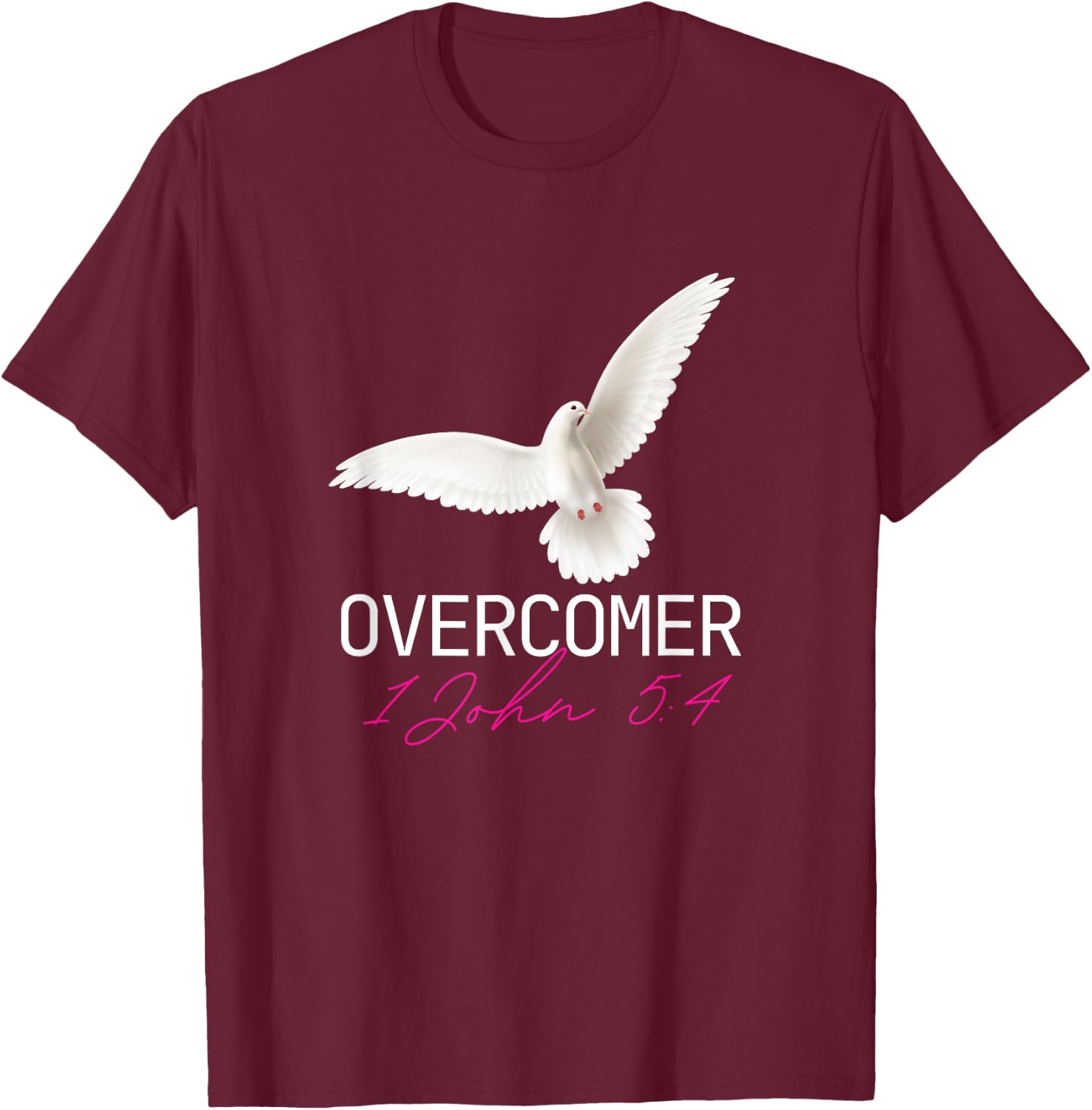 Christian Faith Overcomer Motivational Inspirational T-Shirt - T-Shirt | Maroon