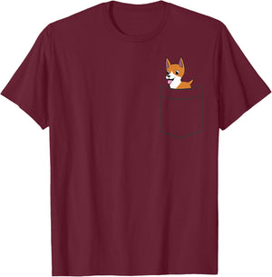 Basenji Dog In Pocket Funny Basenji T-Shirt - T-Shirt | Maroon