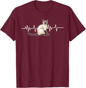 Siamese Cat Gift Men Kids - Love My Siamese Cat T-Shirt - T-Shirt | Maroon