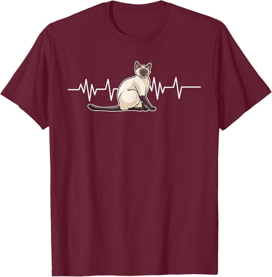 Siamese Cat Gift Men Kids - Love My Siamese Cat T-Shirt - T-Shirt | Maroon