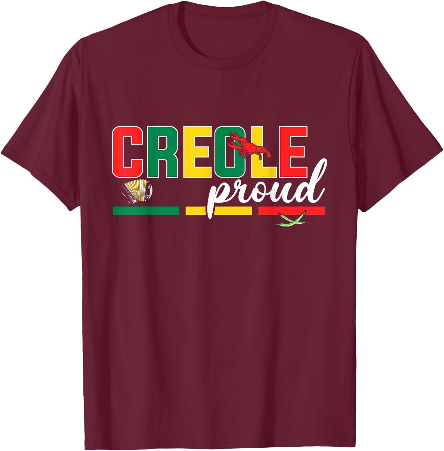 Zydeco Creole Proud of Zydeco Music Festivals Trail Rides T-Shirt - T-Shirt | Maroon