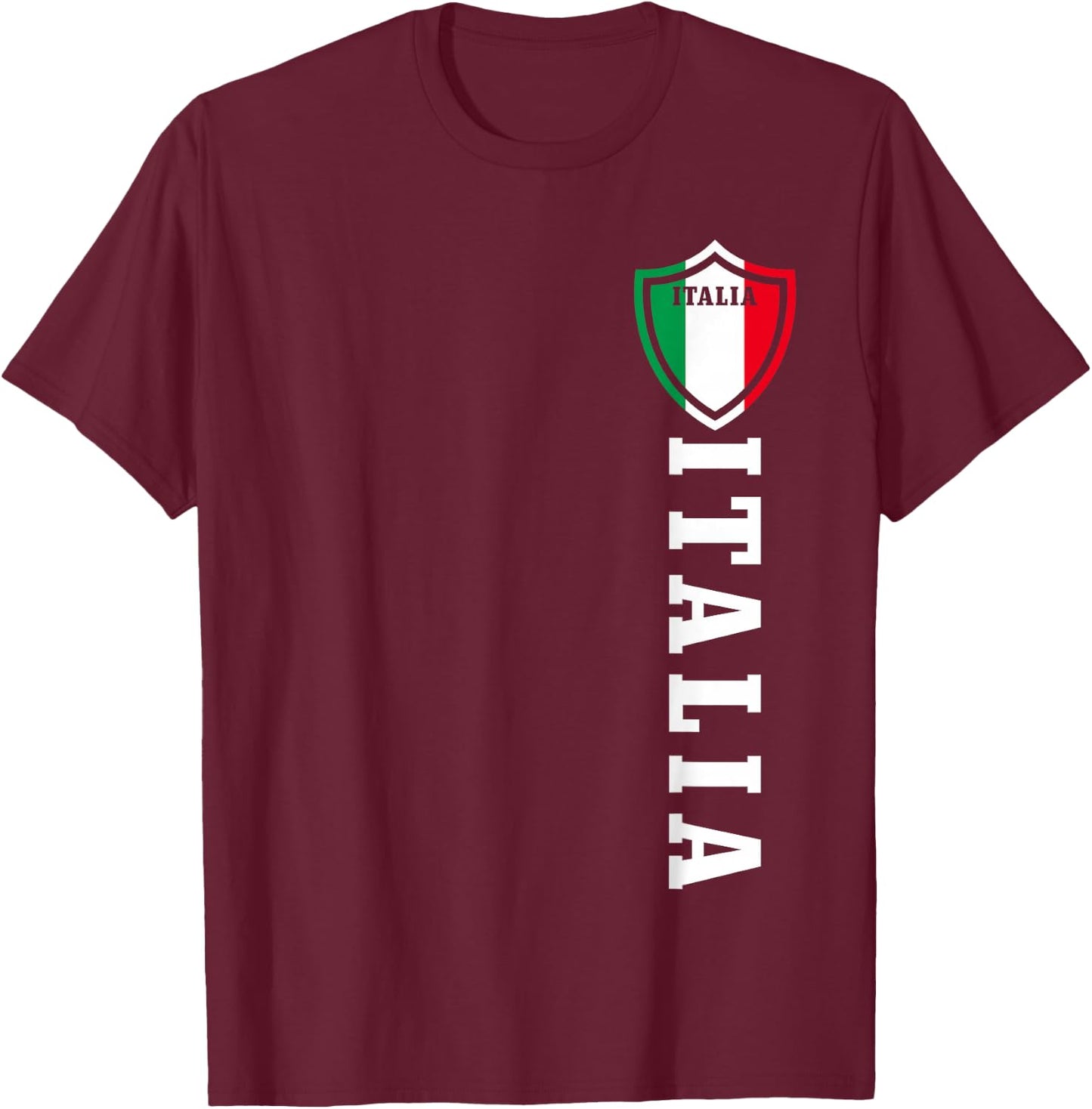 Italian Flag Italy Pride T-Shirt - T-Shirt | Maroon