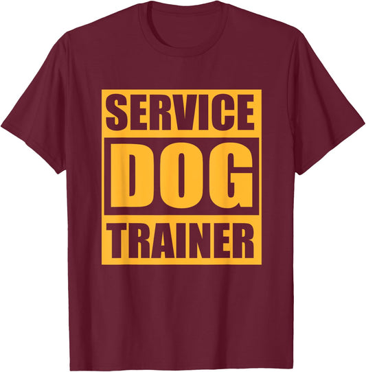 Dog Handler Training Service Dog Trainer T-Shirt - T-Shirt | Maroon
