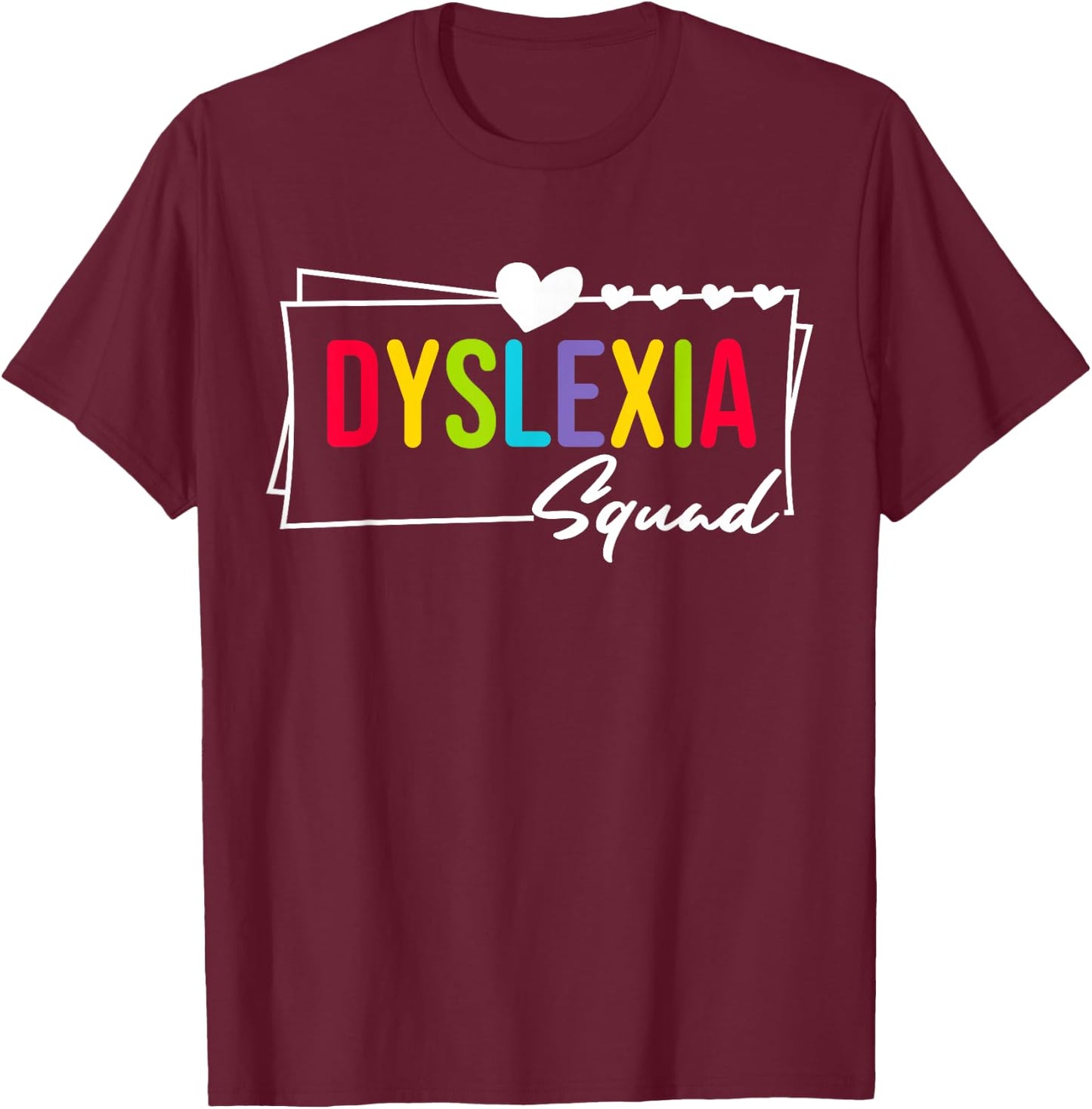 Dyslexia Squad Awareness Dyslexia Therapist Teacher Women T-Shirt - T-Shirt | Maroon