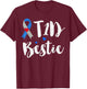 T1D Bestie Shirt Type 1 Diabetes Awareness Gifts T-Shirt - T-Shirt | Maroon
