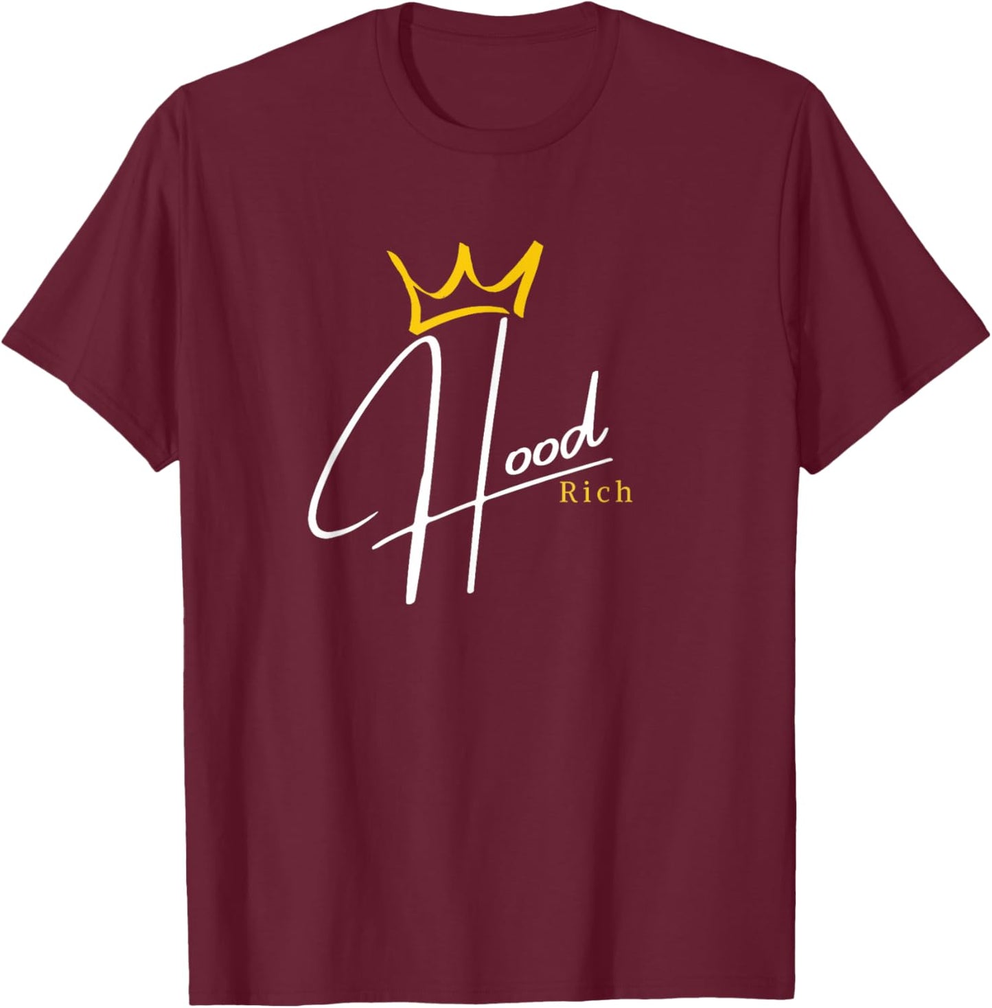 Hood Rich T-Shirt - T-Shirt | Maroon