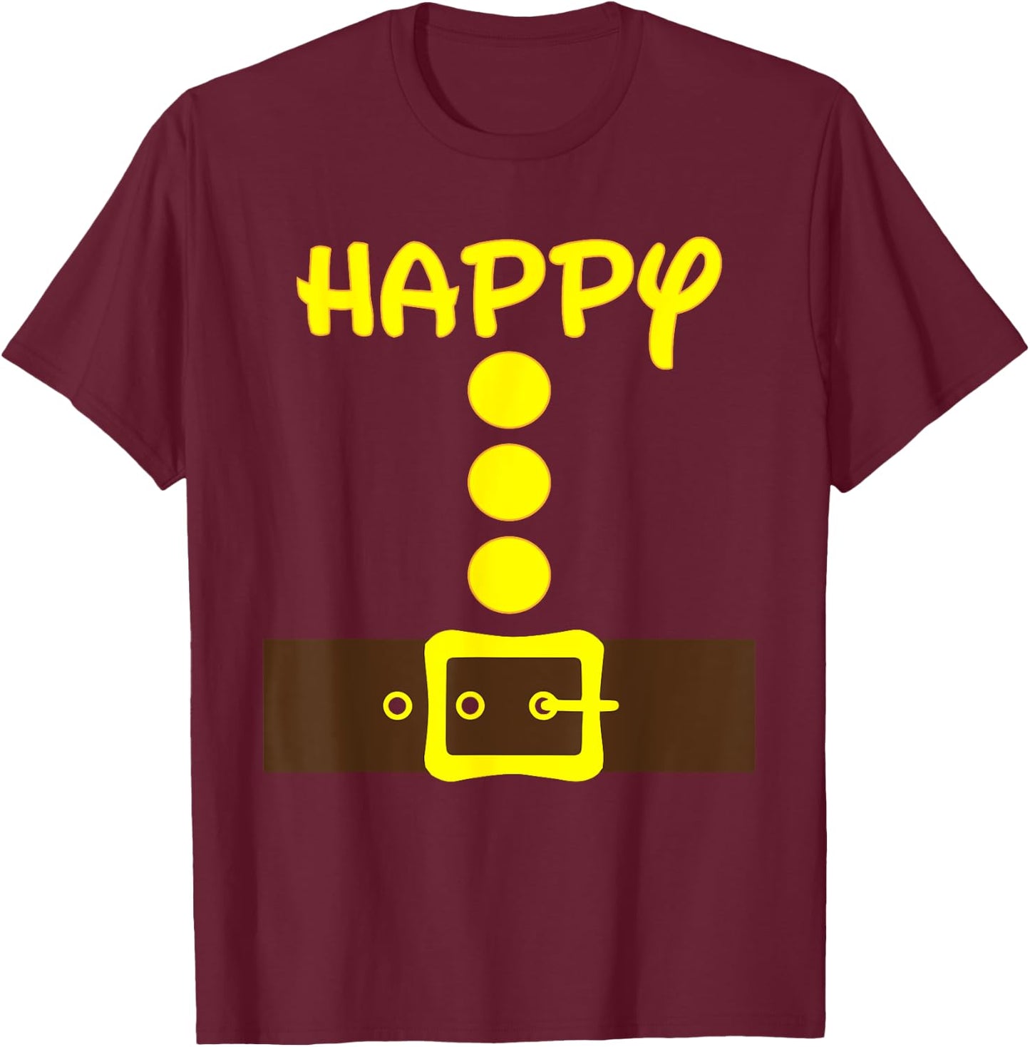 Dwarf Easy Halloween Men Women Kids Color Costume Matching T-Shirt - T-Shirt | Maroon