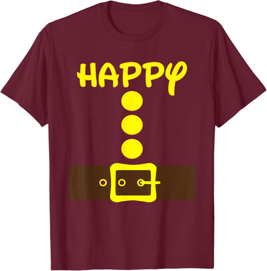 Dwarf Easy Halloween Men Women Kids Color Costume Matching T-Shirt - T-Shirt | Maroon