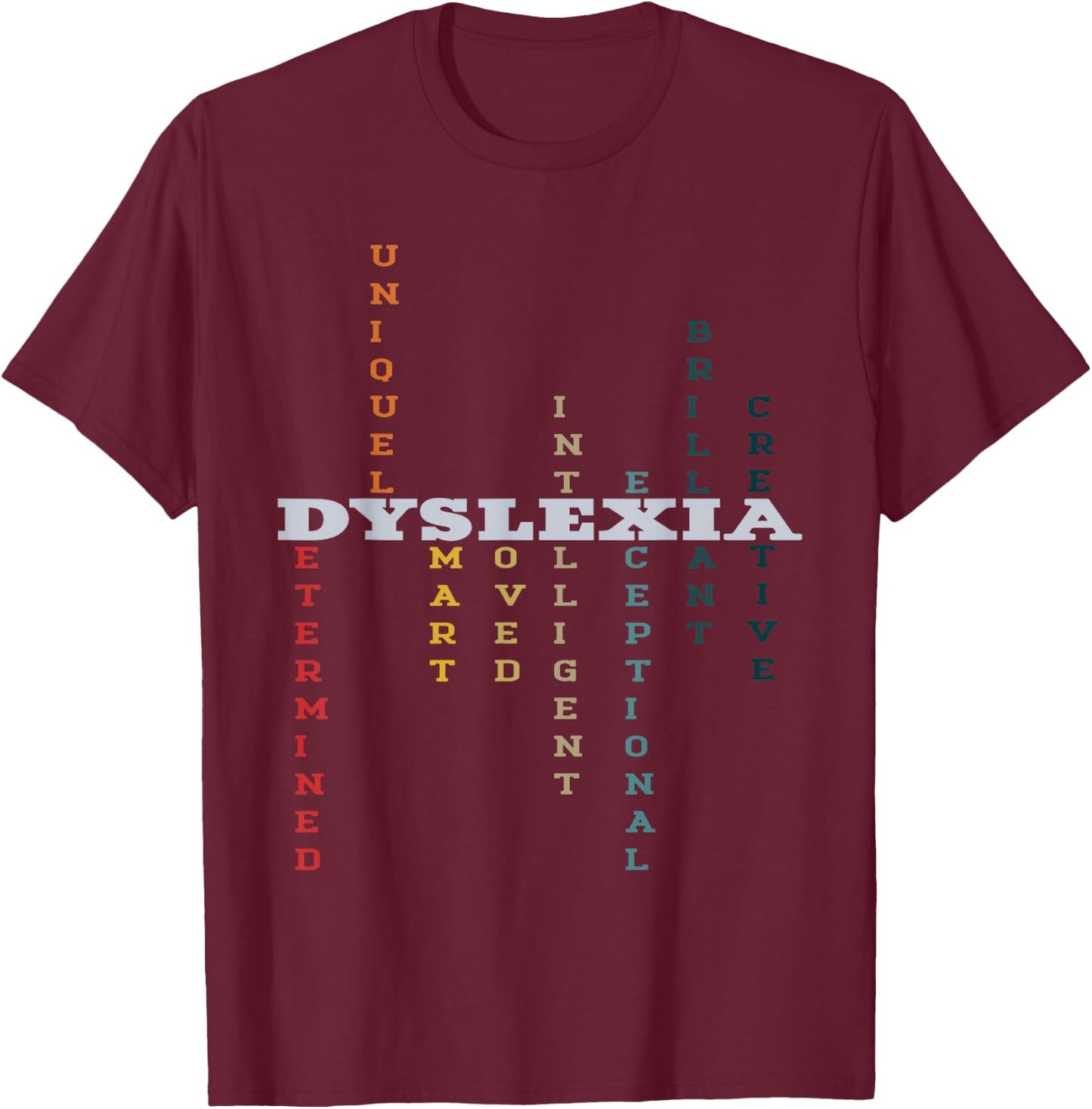Dyslexia Awareness Novelty Dyslexia Definition T-Shirt - T-Shirt | Maroon