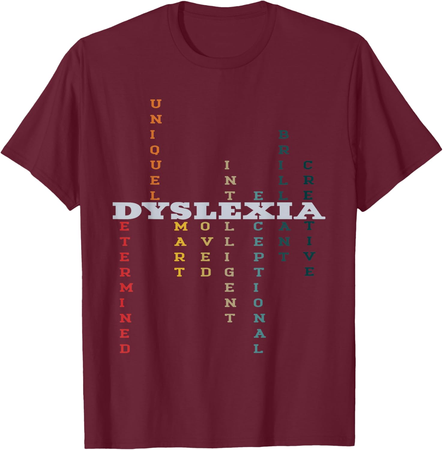 Dyslexia Awareness Novelty Dyslexia Definition T-Shirt - T-Shirt | Maroon