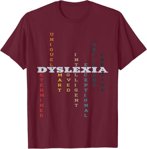 Dyslexia Awareness Novelty Dyslexia Definition T-Shirt - T-Shirt | Maroon