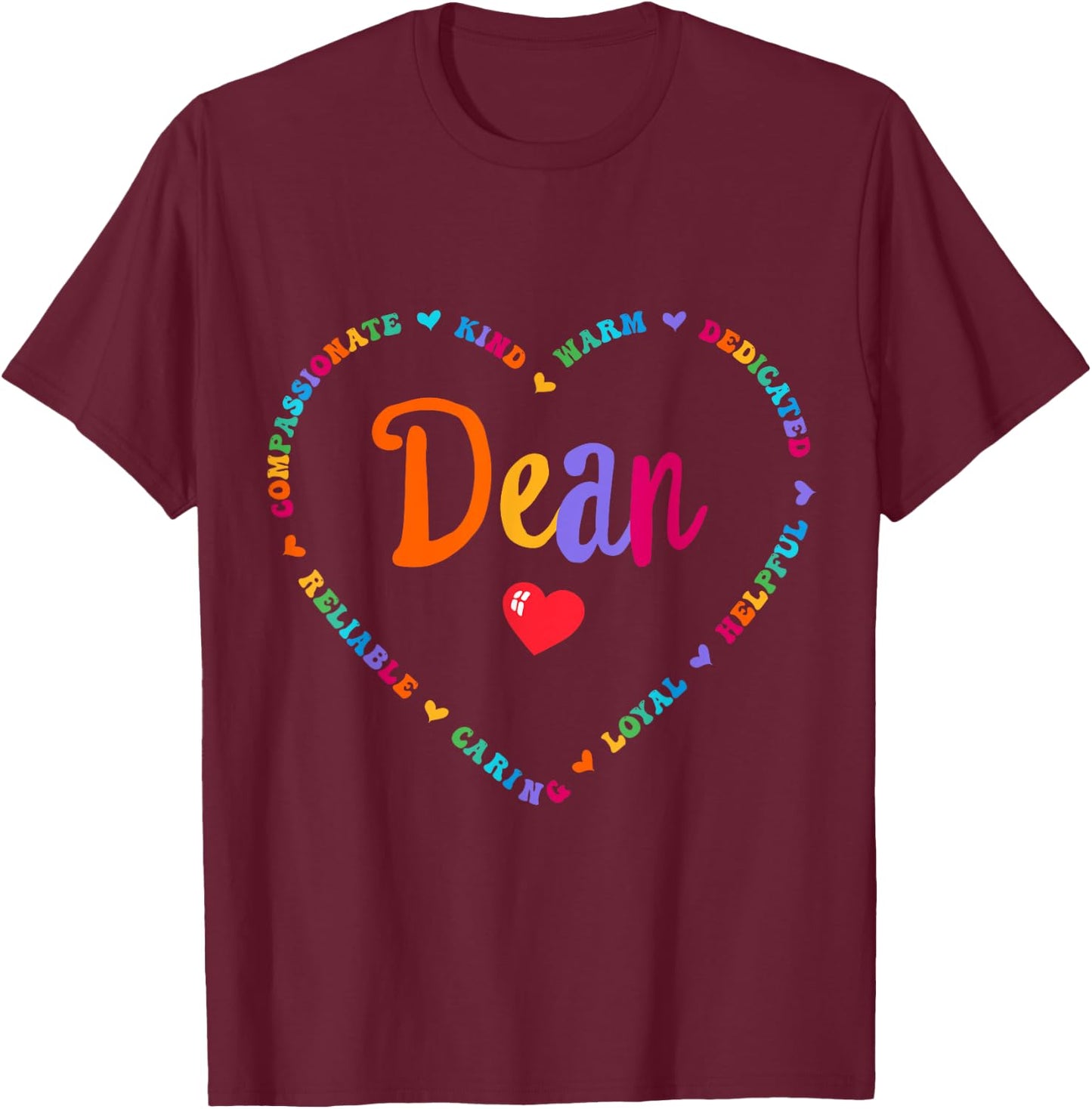 Cute Dean Appreciation Week Back to School academic admin T-Shirt - T-Shirt | Maroon