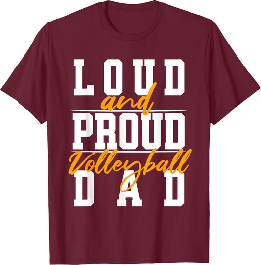 Volleyball Dad - Funny Volleyball T-Shirt - T-Shirt | Maroon