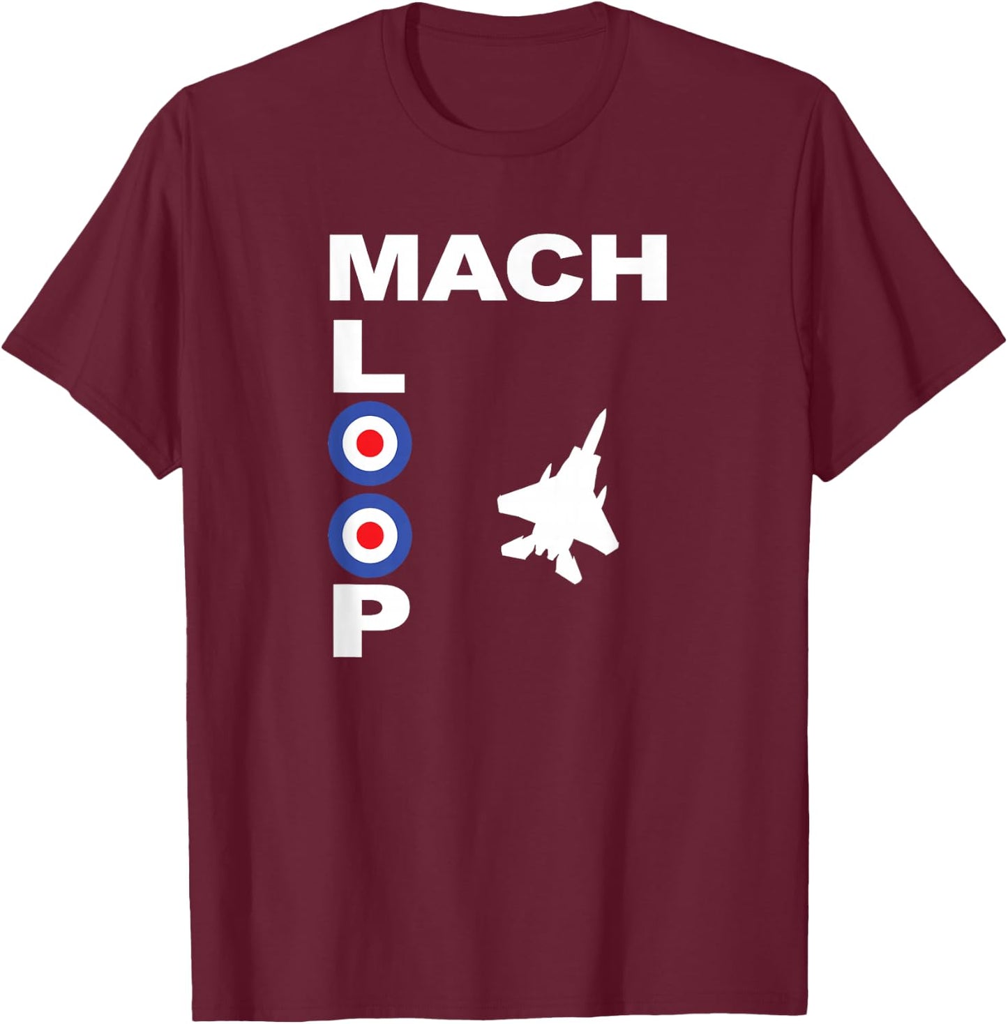 F-15 Eagle Mach Loop Roundel T-Shirt - T-Shirt | Maroon