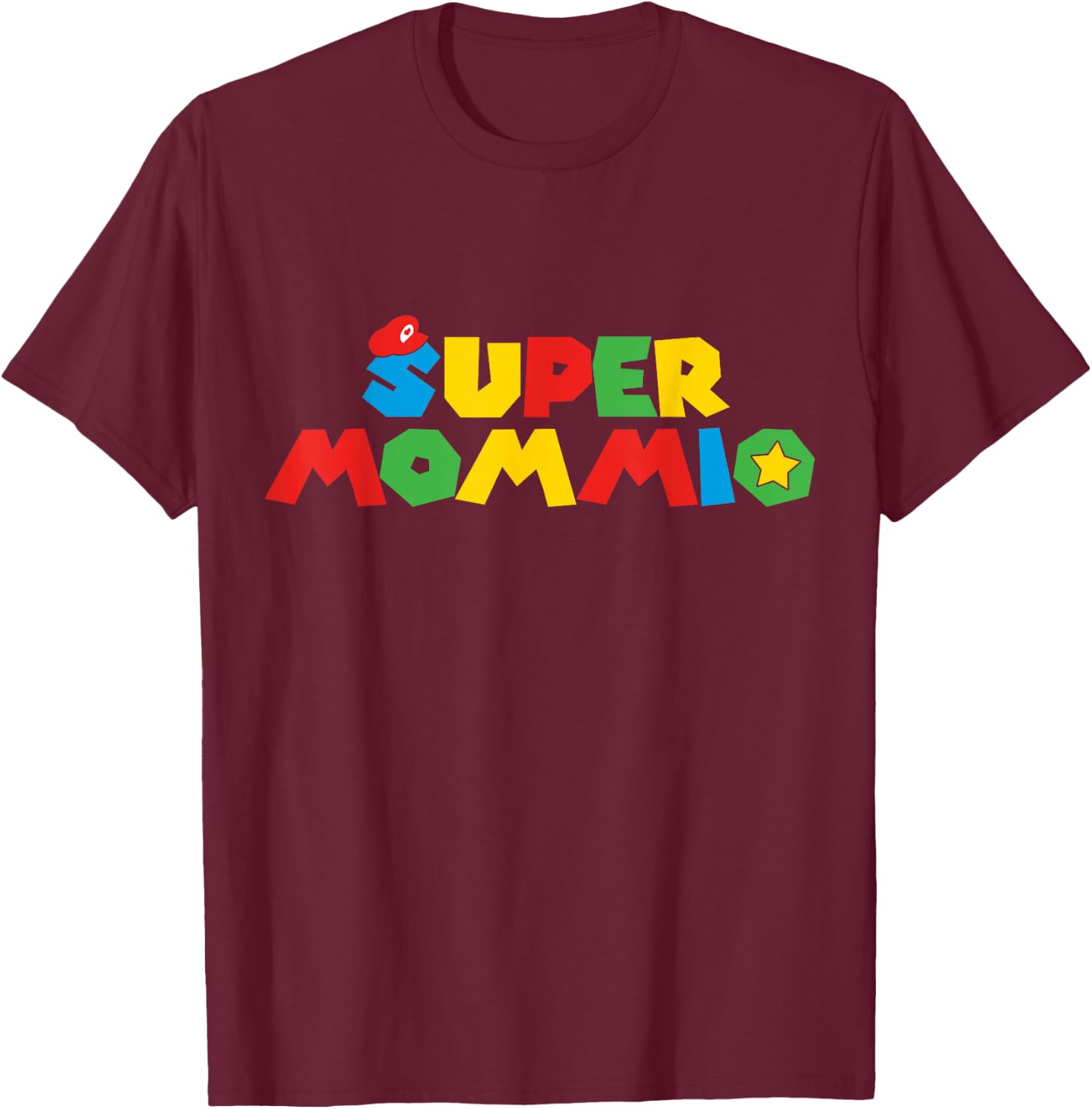 Gaming Queen Mom: Funny Gamer Mother Matching Family T-Shirt - T-Shirt | Maroon