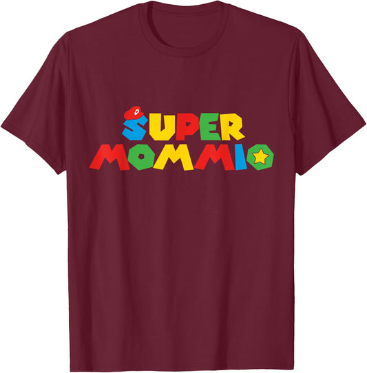 Gaming Queen Mom: Funny Gamer Mother Matching Family T-Shirt - T-Shirt | Maroon