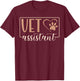 Cute Vet Assistant Heart Veterinary Assistant T-Shirt - T-Shirt | Maroon
