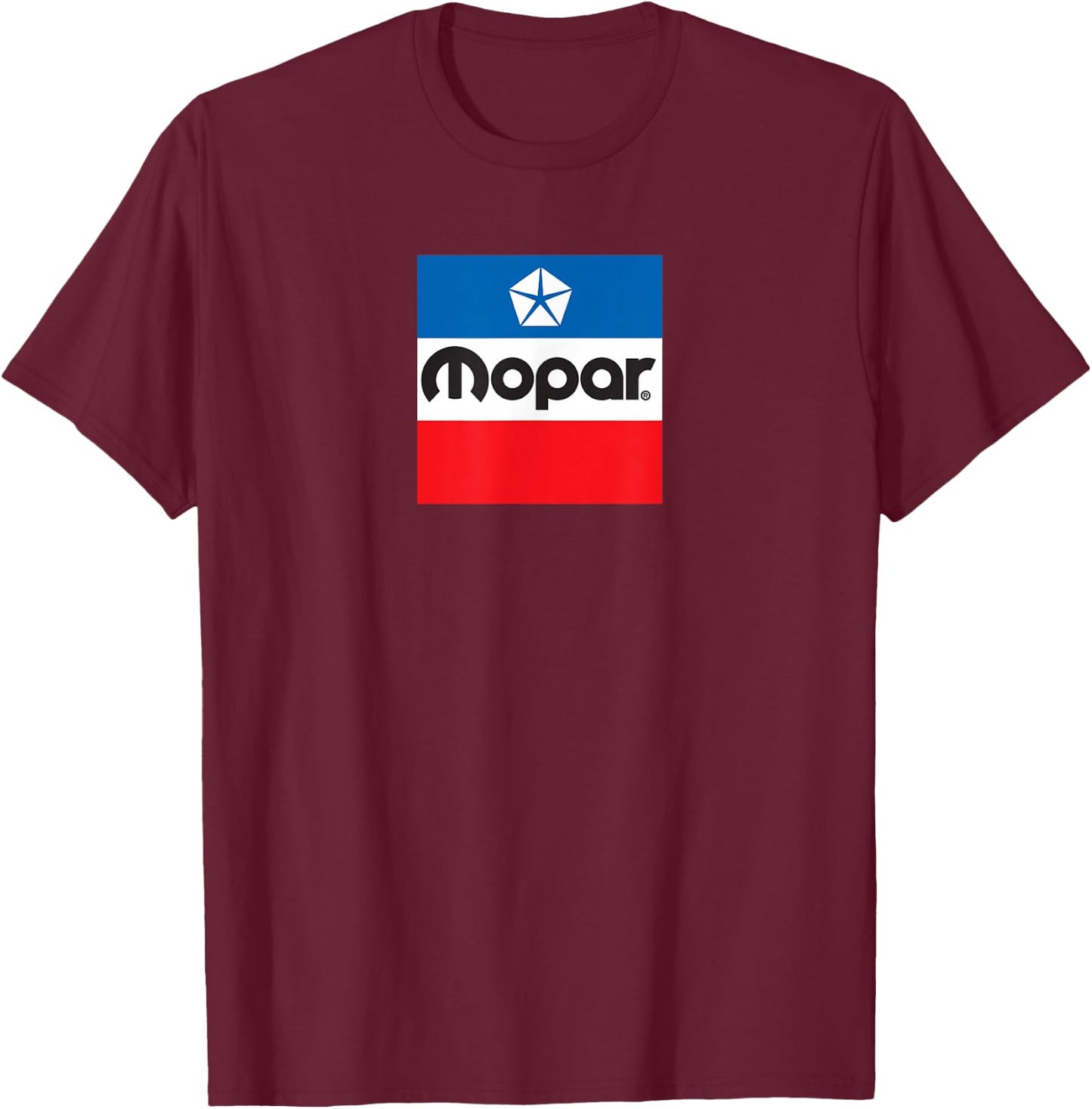 Mopar Retro Flag Logo T-Shirt - T-Shirt | Maroon