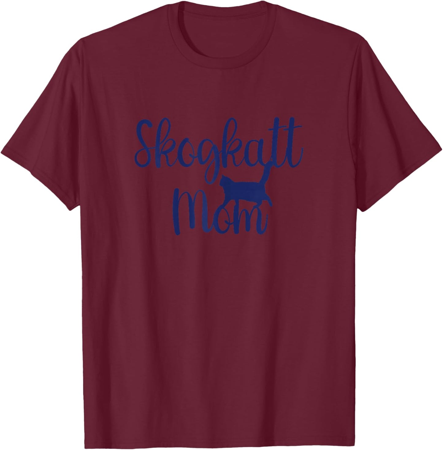 Wegie Mother Cat Lady Outfit Women Norwegian Forest Cat T-Shirt - T-Shirt | Maroon