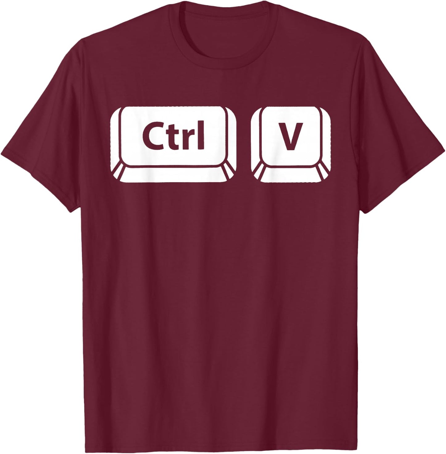 Ctrl+v and Ctrl+c set for parents and children T-Shirt - T-Shirt | Maroon