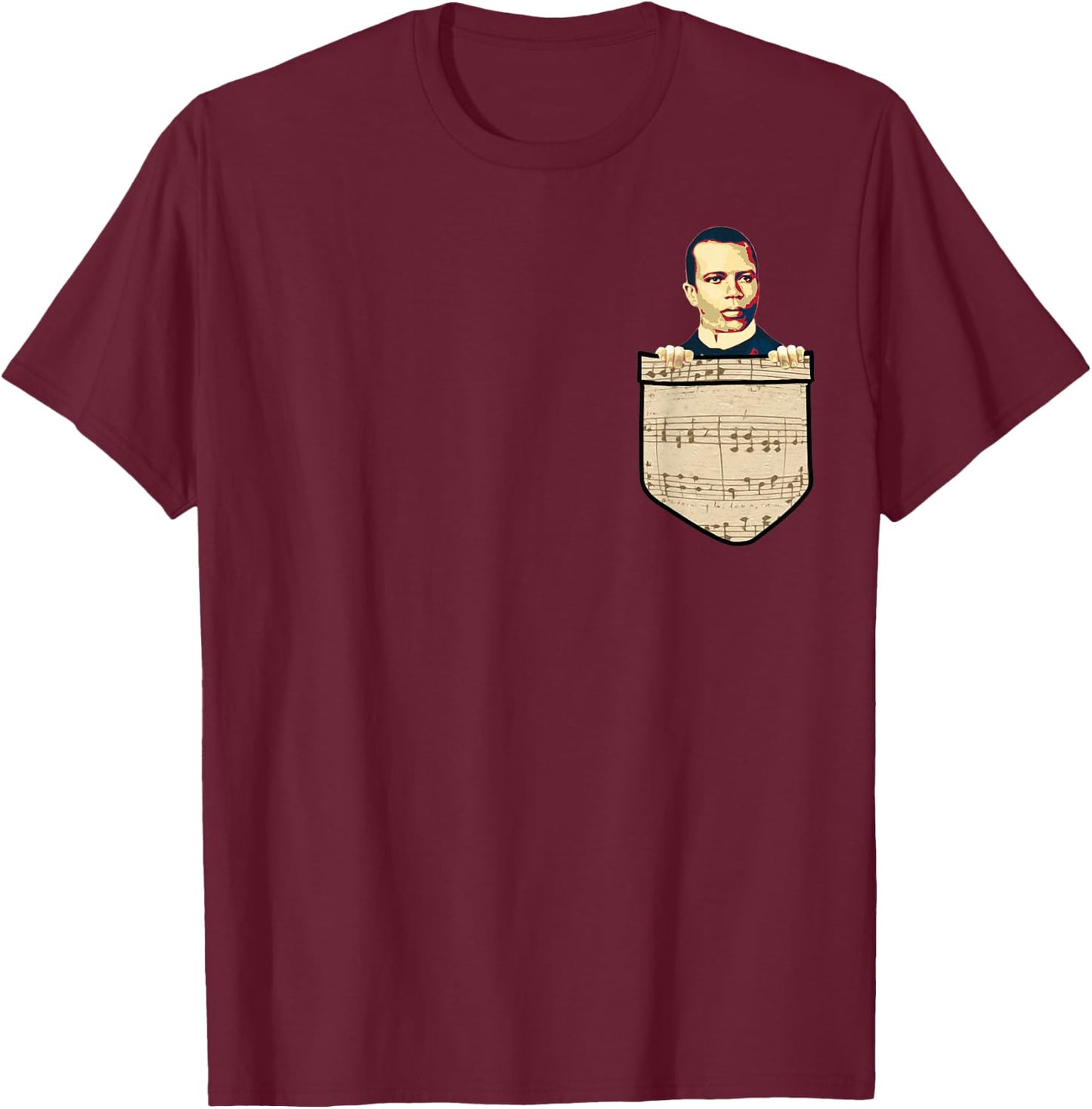 Scott Joplin Classical Music Composer Black History Month T-Shirt - T-Shirt | Maroon