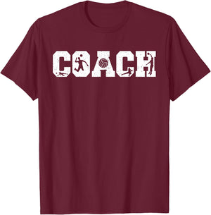 Volleyball Coach T-Shirt - T-Shirt | Maroon