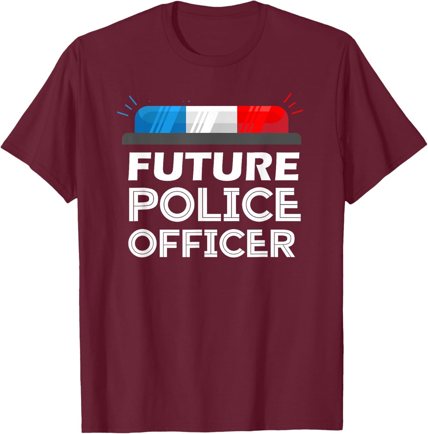 Inspiring Saying Future Police Officer Kids Sheriff Boys Gag T-Shirt - T-Shirt | Maroon