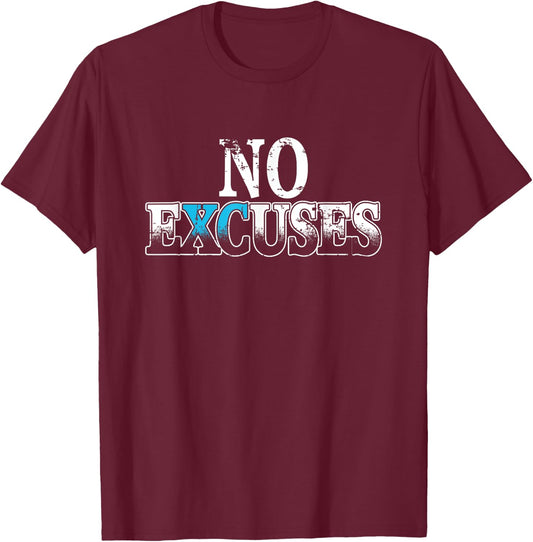 No eXCuses Run XC Runner Distance Runner Cross Country T-Shirt - T-Shirt | Maroon