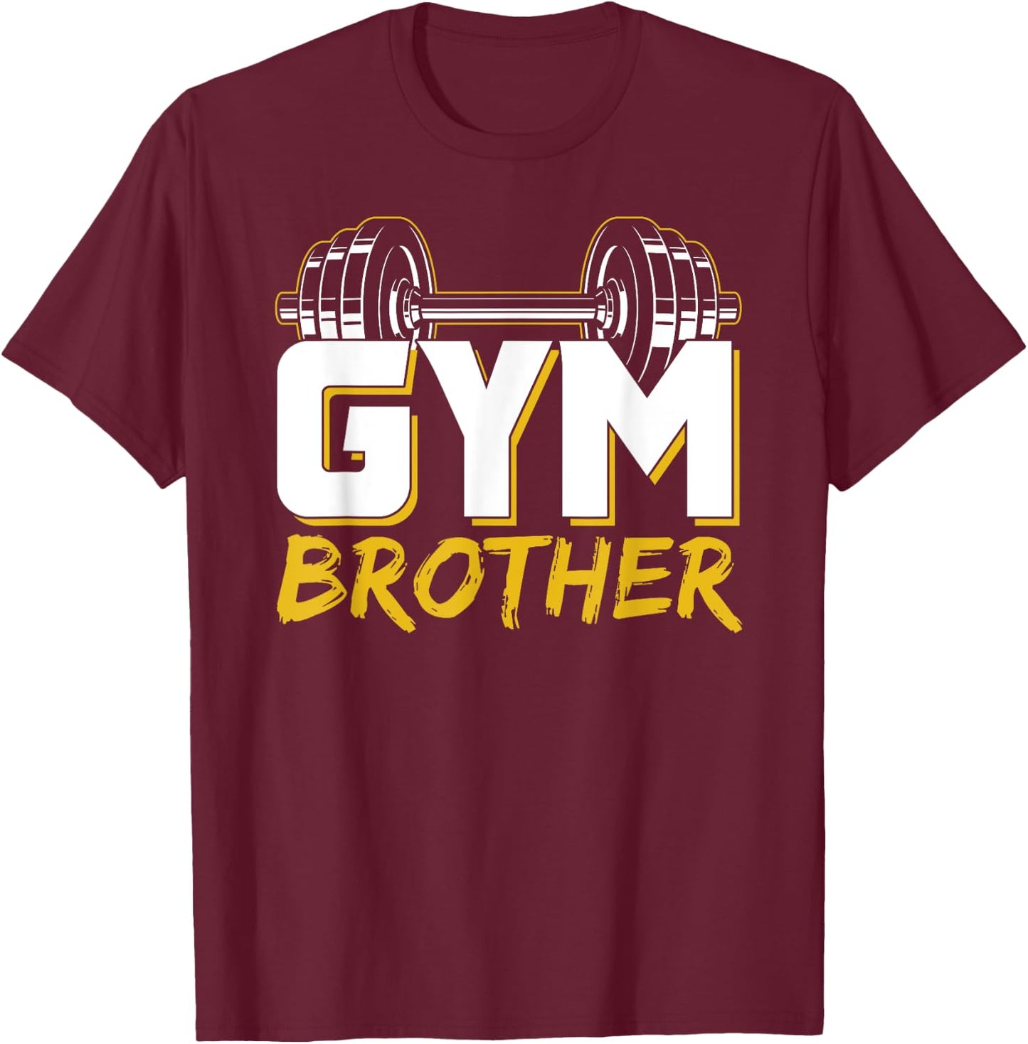 Gym Brother Training Fitness Workout Weightlifting T-Shirt - T-Shirt | Maroon