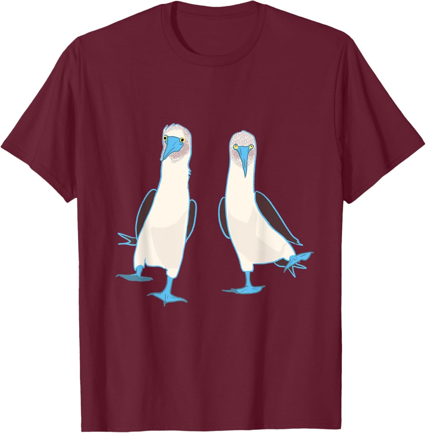 Blue Footed Boobies T-Shirt - T-Shirt | Maroon