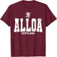 Alloa Scotland Scottish Flag Lion Rampant Caledonia T-Shirt - T-Shirt | Maroon