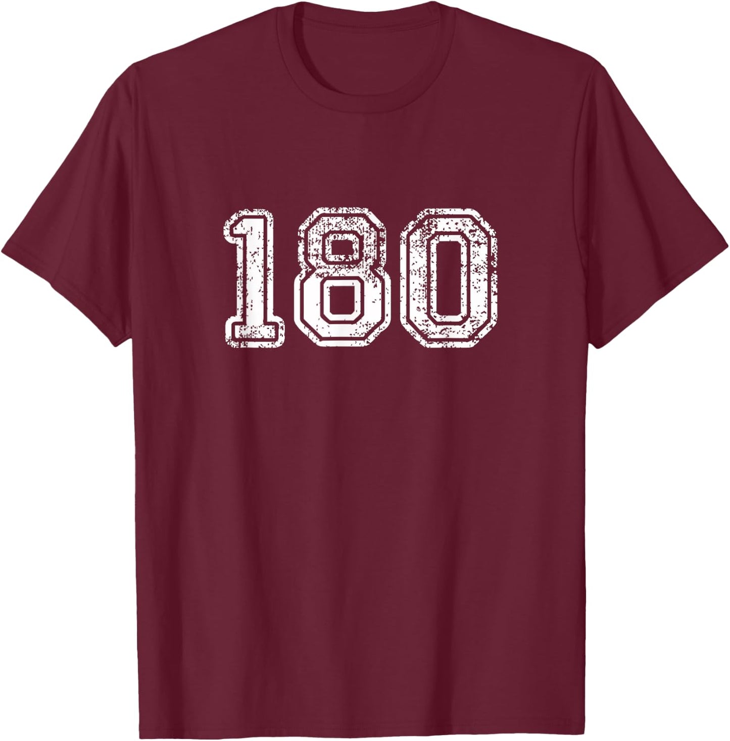 Darts 180 Funny Dart Player T-Shirt - T-Shirt | Maroon