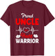 Proud Uncle Of A Heart Warrior CHD Awareness T-Shirt - T-Shirt | Maroon