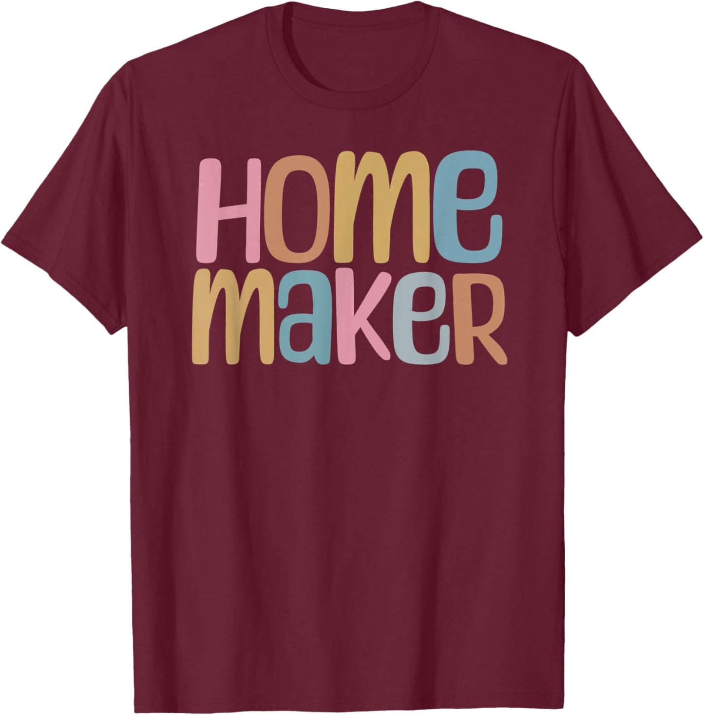 Retro Homemaker Christian Wife Vintage SAHM Stay At Home Mom T-Shirt - T-Shirt | Maroon