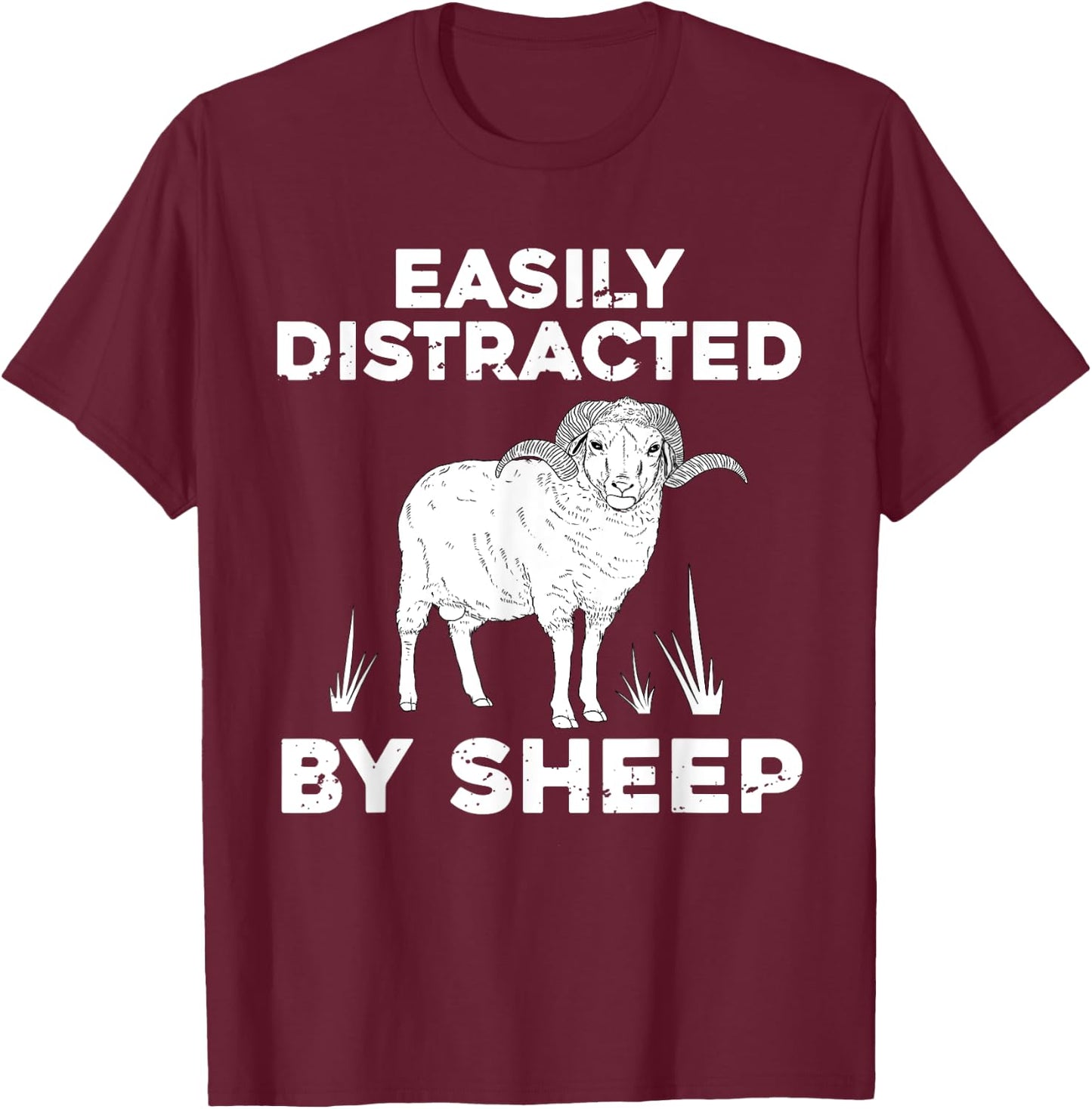 Cute Sheep Women Lamb Farm Animal Farmer Sheep Lover T-Shirt - T-Shirt | Maroon
