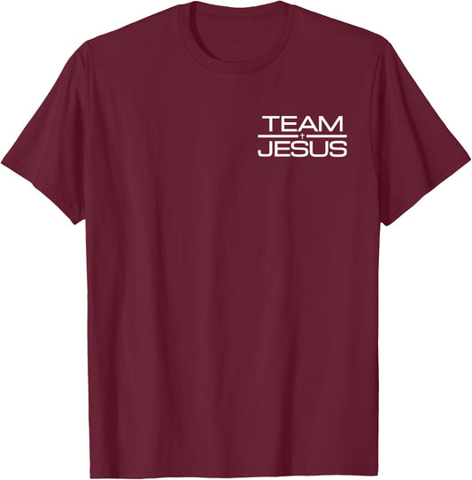 Team Jesus Christian Cross T-Shirt - T-Shirt | Maroon
