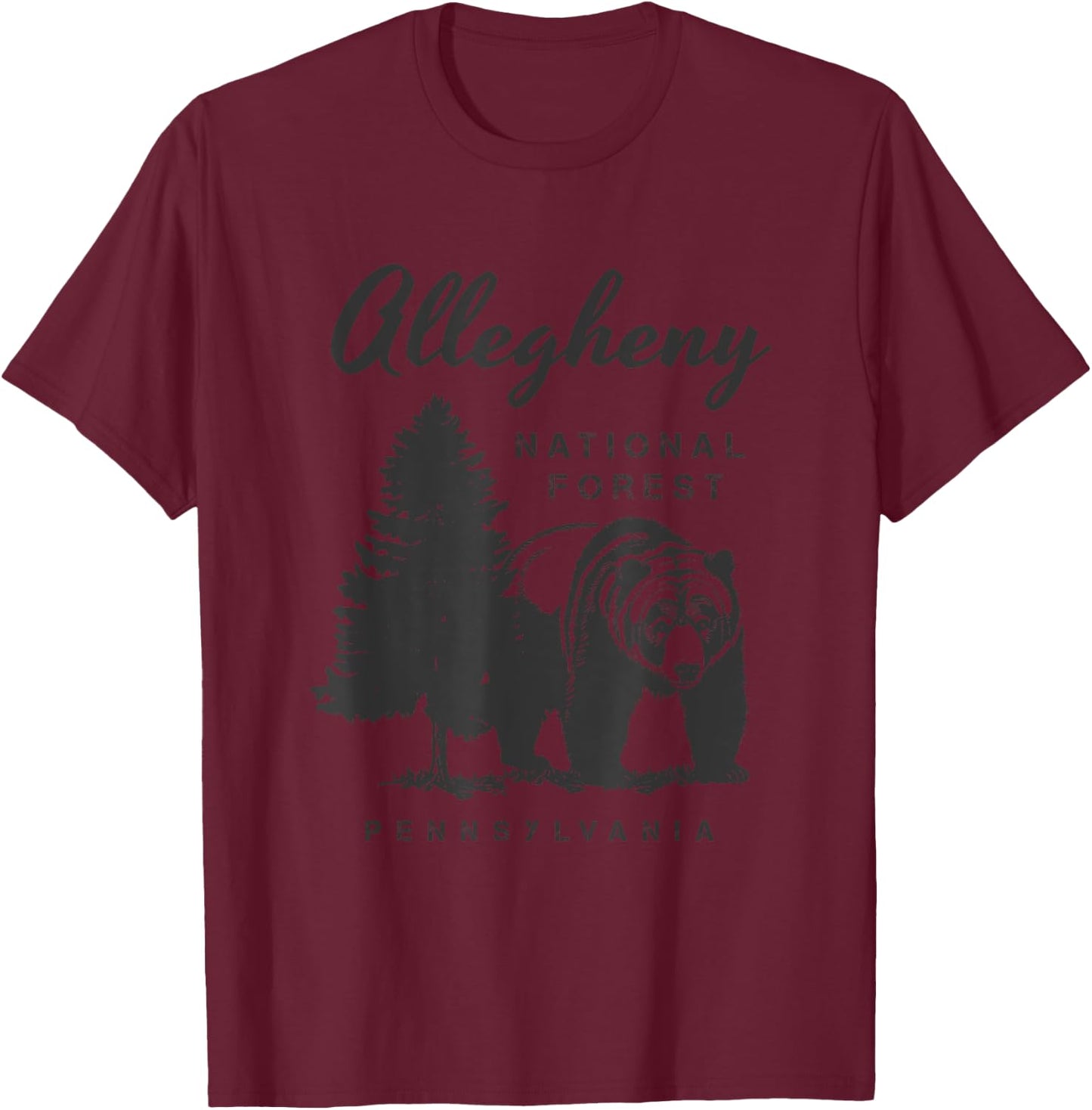 Allegheny National Forest Pennsylvania Vacation T-Shirt - T-Shirt | Maroon