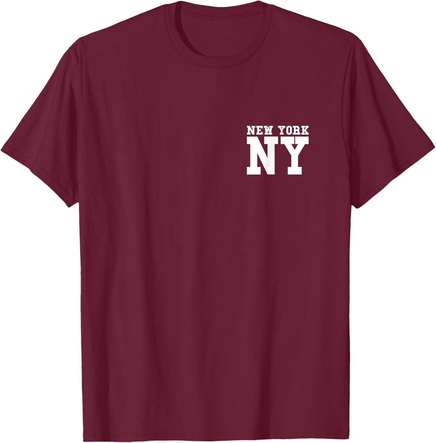 New York - NY - Minimalistic Pocket Design - Classic T-Shirt - T-Shirt | Maroon