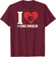 I Love The Drummer Heart Drum Couple Girlfriend Boyfriend T-Shirt - T-Shirt | Maroon