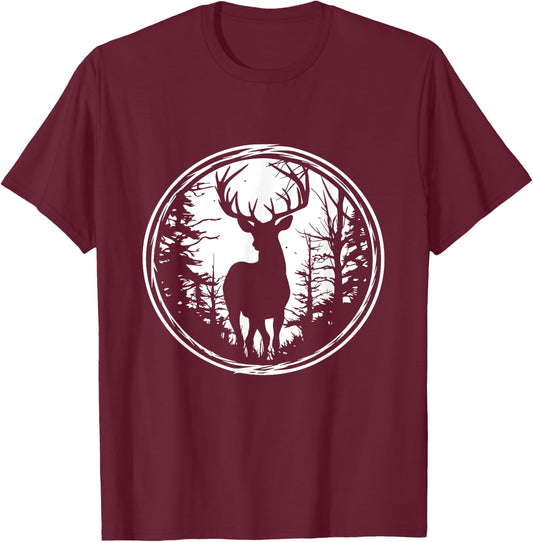 Vintage Deer T-Shirt - T-Shirt | Maroon
