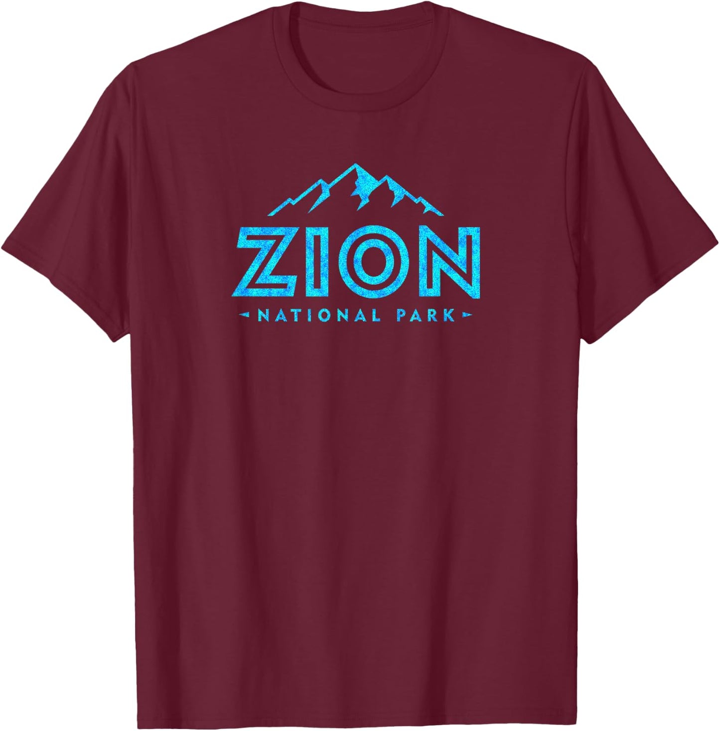Retro Zion National Park Utah Mountain Women Men Souvenir T-Shirt - T-Shirt | Maroon