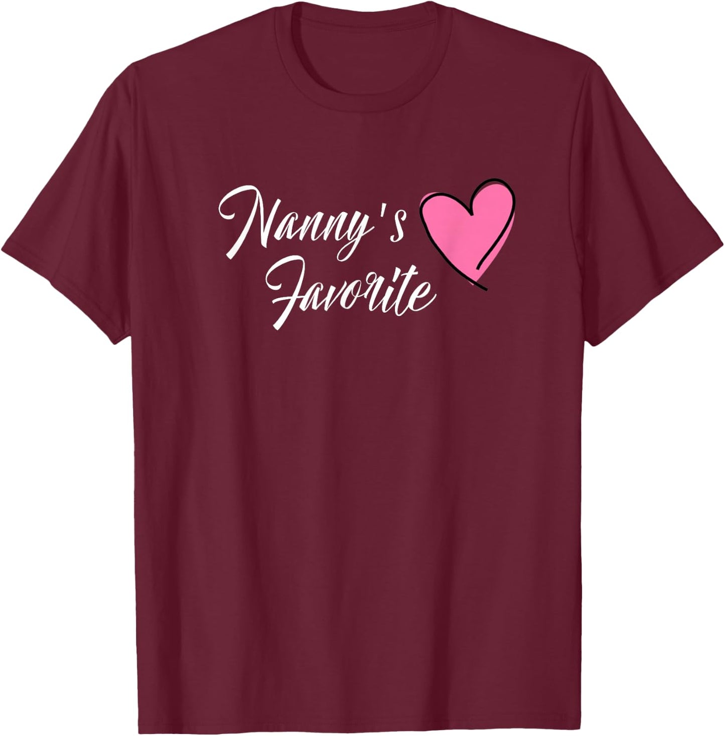 NANNY'S FAVORITE Granddaughter Heart T-Shirt - T-Shirt | Maroon