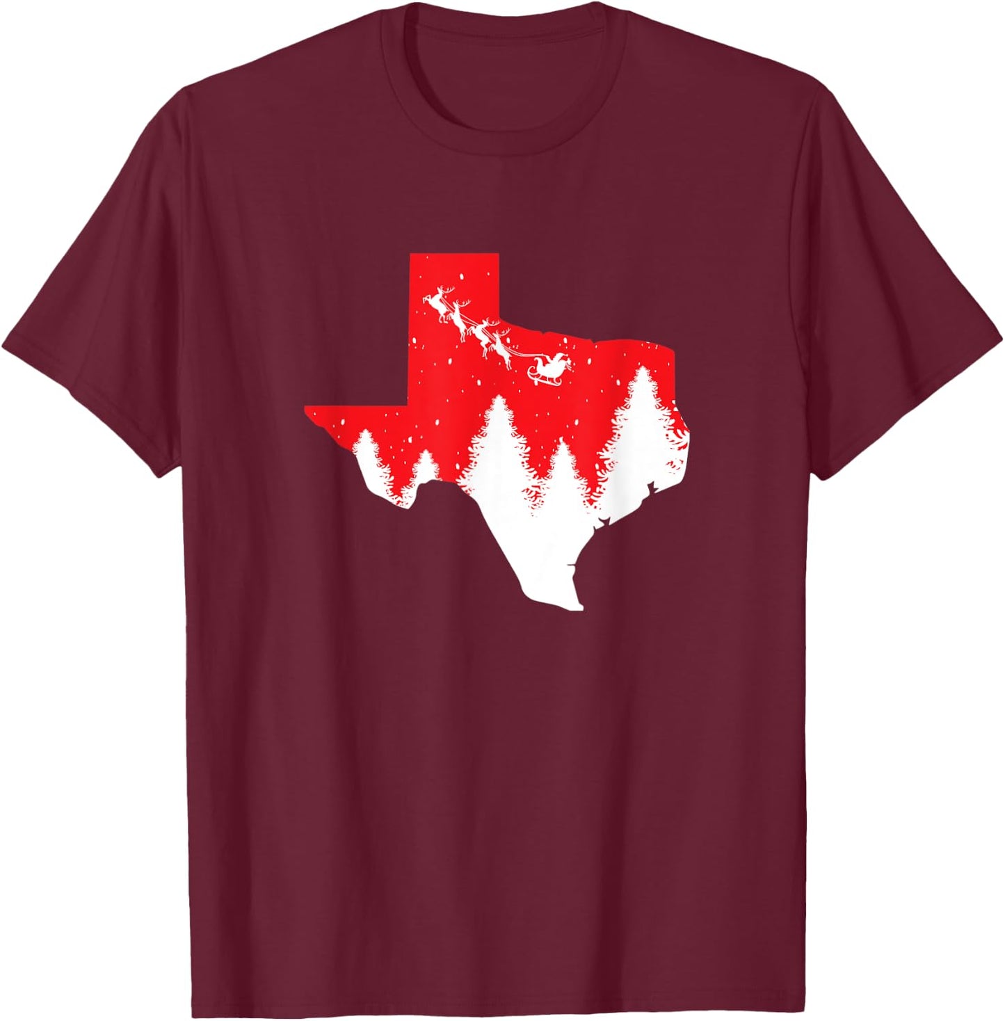Texas Matching Family Christmas Shirts Pajamas Top T-Shirt - T-Shirt | Maroon