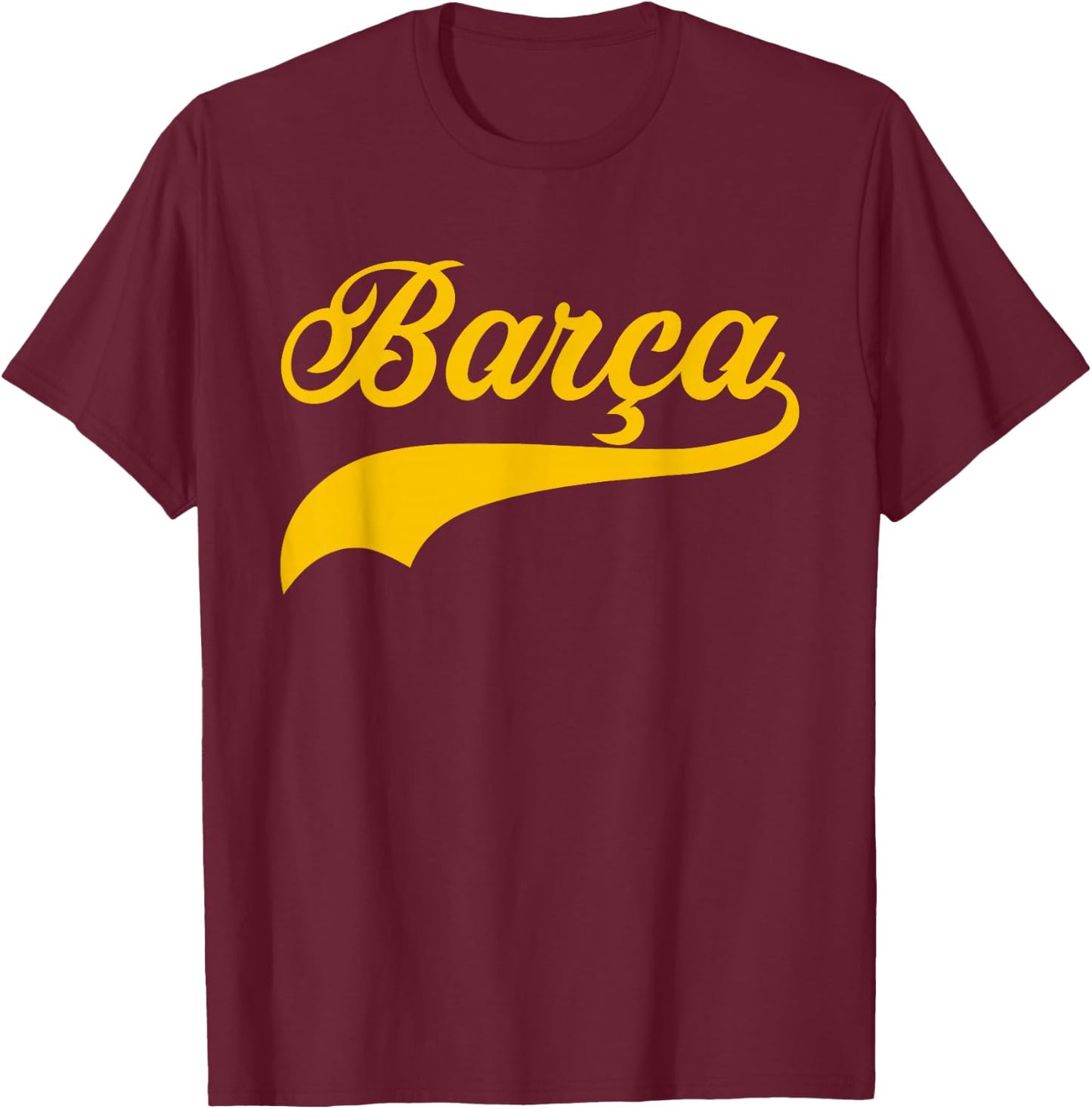 Barcelona Spain Barca Vintage Sports Style T-Shirt - T-Shirt | Maroon
